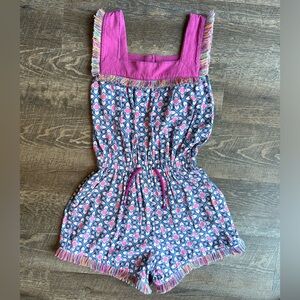 Matilda Jane Romper Girls Size 12 Purple & Blue Geometric design